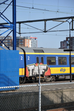 Dutch train graffiti