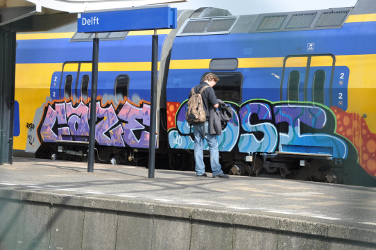 Dutch train graffiti